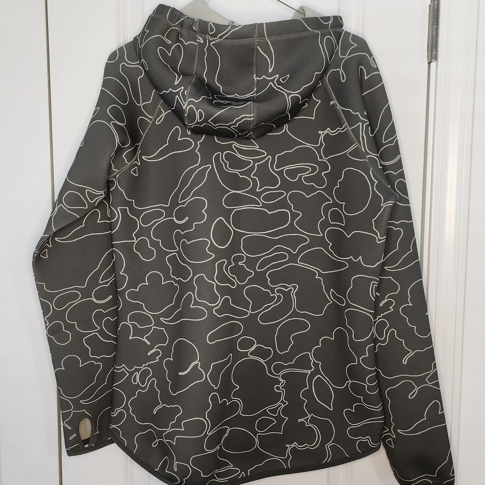 Columbia Omni Wick Hoodie Women's Gray Camo Thumb Hole Pullover Top - Picture 4 of 6